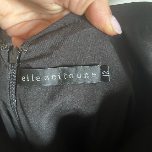 Elle Zeitoune Isla Off the Should Dress IN BLACK - Picture 6 of 7